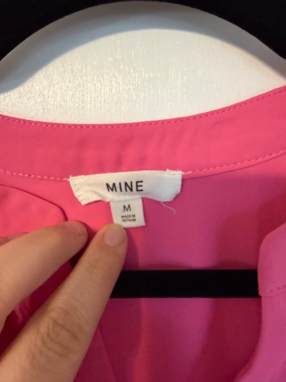 mine Pink Ruffle Sleeve V-Neck Blouse - Picture 2 of 3